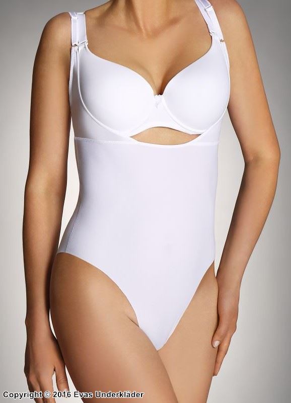 Shapewear body, without cups, waist and belly control